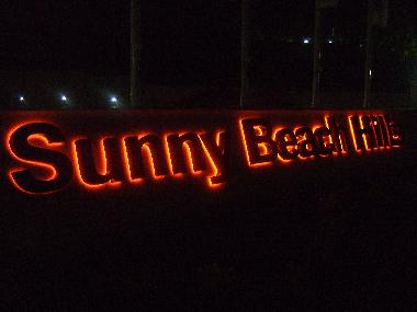 Welcome to Sunny Beach Hills at Night