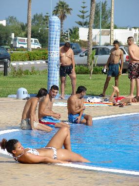 Take a refreshing shower before or after your swim