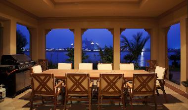 Outdoor BBQ Pavilion with Atlantis view