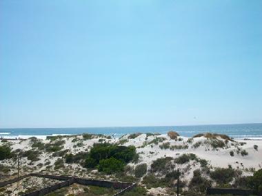 View from balcony to the beach/sea
