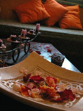 CANDLES AND ROSE PETALS