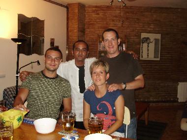 Having a pre-drink before hitting the town. 