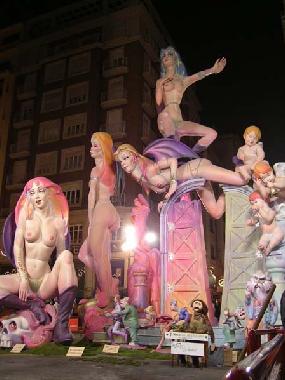 Las Fallas, each neighborhood spends all year making their own design only to send it all up in flam