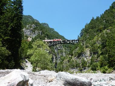 Schlossberg Gorge on a walk from Seefeld direction Innsbruck