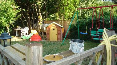 garden with playground
