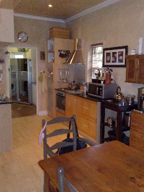 Open plan kitchen and dining area