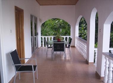 ( A ) Verandah where can relax, dine and enjoy the ocean and mountain views