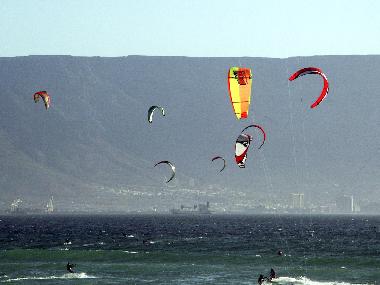 Kite Boarding at Blouberg Beach:  25 minutes drive from Fresnaye