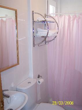 Bathroom with shower.