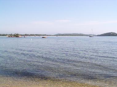 beach down at the house