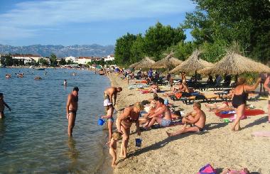 Pebbly beach near the house