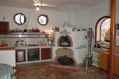 Kitchen with pizza oven