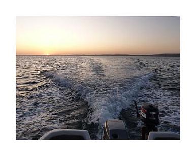 a romantic evening ambiance  on the sea