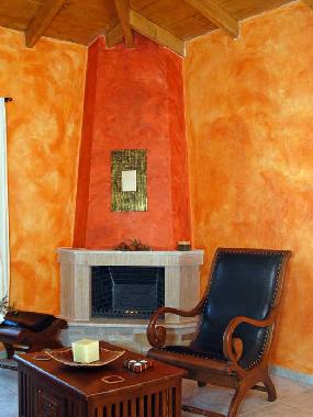 Aanthemion Guest House.  The suites have log fires for winter months.