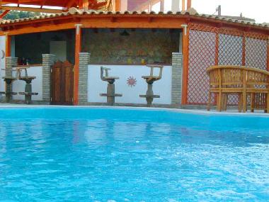 Aanthemion Guest House.  The swimming pool bar.