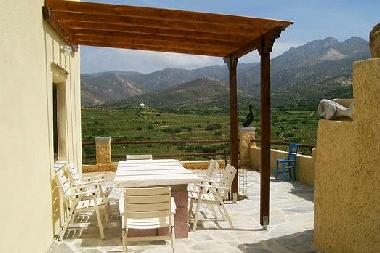 terrace with view to the mountains