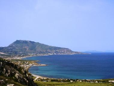 View of Mount Erice from Mount Cofano