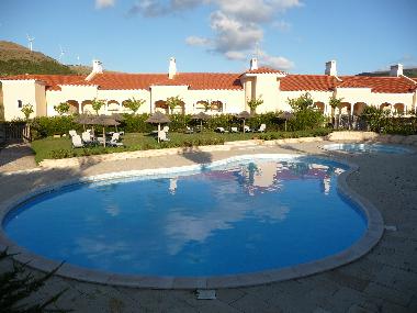 One of several communal swimming pools