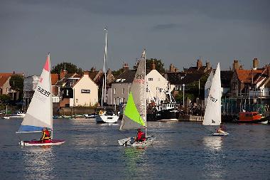 Sailing in Wells harbour.
