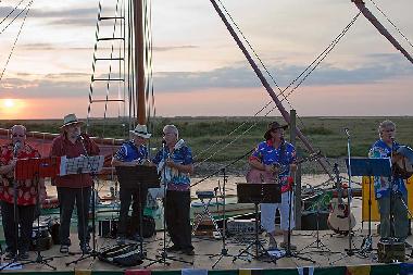 Sea shanties and folk music on Blakeney harbour front.