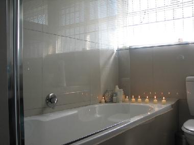 Modern shower over bath for your convenience
