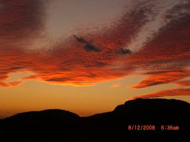 one of our beautiful sensets/view from our balcony