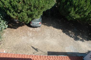 parking arean in the back garden