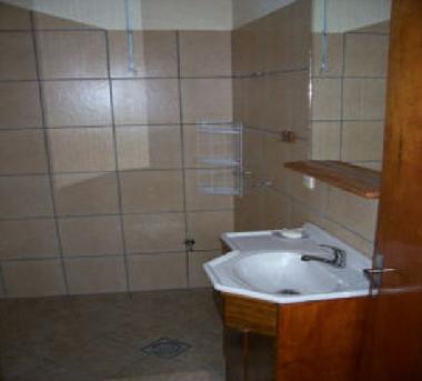 The large shower in the modern bathrooms