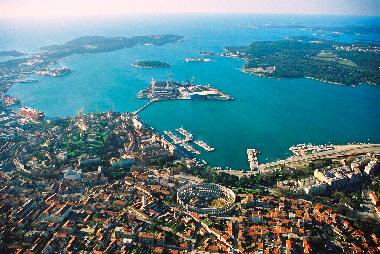 Pula from the air