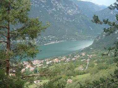 The view of the lake from the apartments