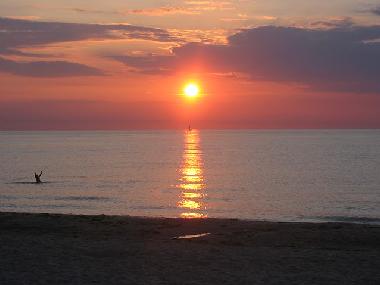 The beach, also good for fishing