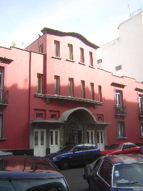 Front view of the builing known as 