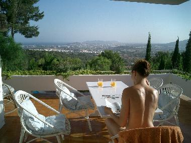 View of Ibiza & and Ocean