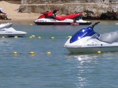 jet-skis at marina smir beach