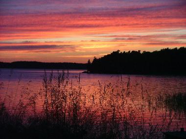 Lake with magic midningt light.