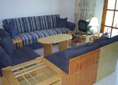 The sitting area with a bed couch