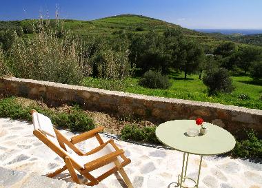 In front of the house