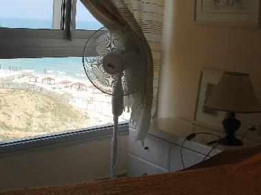 Even the bedroom has great seaside views