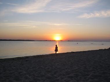 Sunset on the beach.