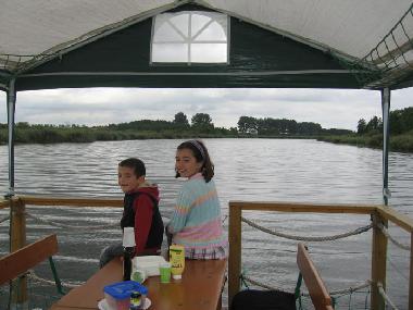 You can hire a riverboat to further enjoy the local nature.
