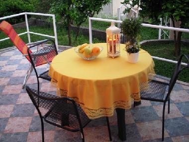 Terrace in front of the apartment
