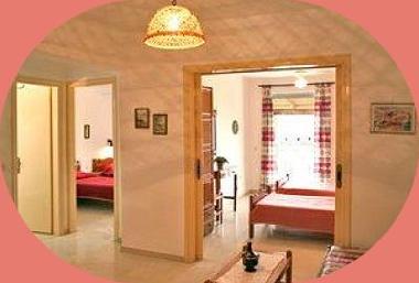 Looking at  the 2 bedrooms from the hall