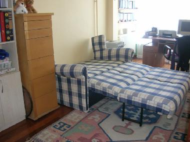 double sofa-bed with removable arms