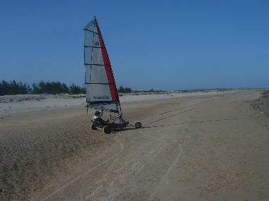 sand yachts at Blue Marlin Beach