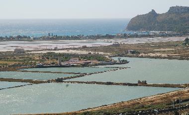 Poetto beach and the pond of Molentargius