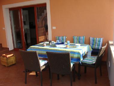 Terrace of Spacal apartment Piran