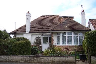front of bungalow