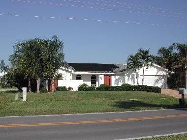 Front of villa