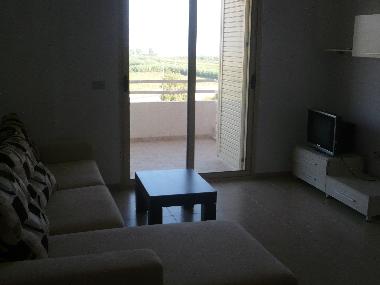 Living room and balcony