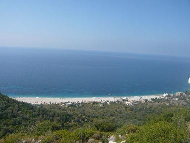 Beaches of Albanian riviera around 30-40 km from Orikum